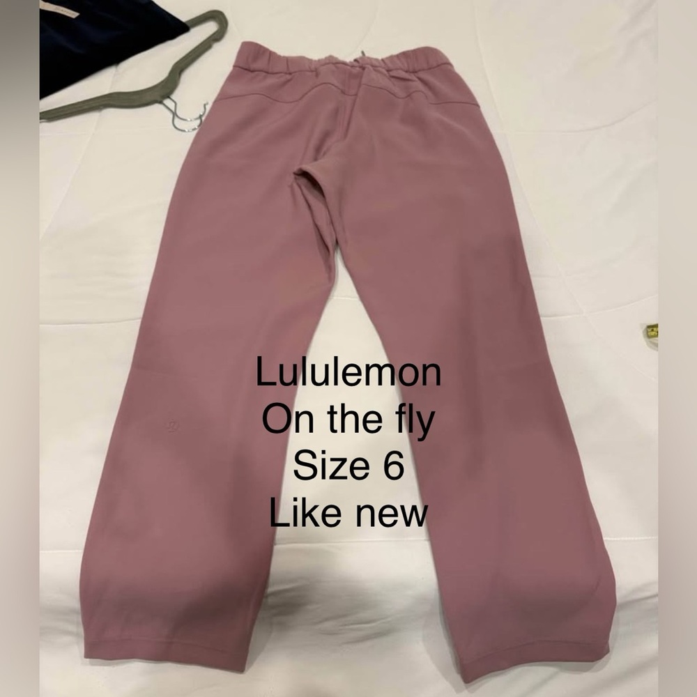 Lululemon Pink On the Fly Pants